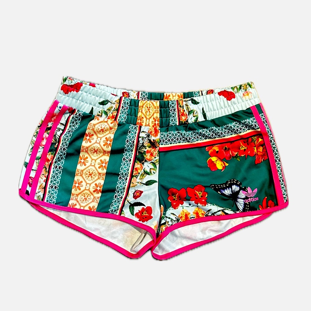 Rare Adidas Original Farm Rio style Woman Print Shorts size Medium